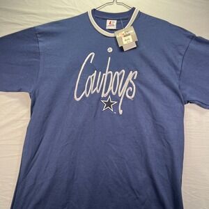 Vintage Dallas Cowboys Shirt Mens 2XL Blue Embroidered New Old Stock NWT 90s